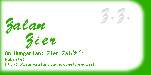 zalan zier business card